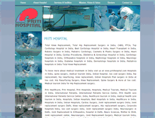 Tablet Screenshot of pritihospital.com